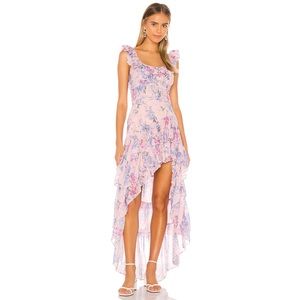Loveshackfancy Winslow Whispering Lilac Pink Floral Ruffle Dress size 4
